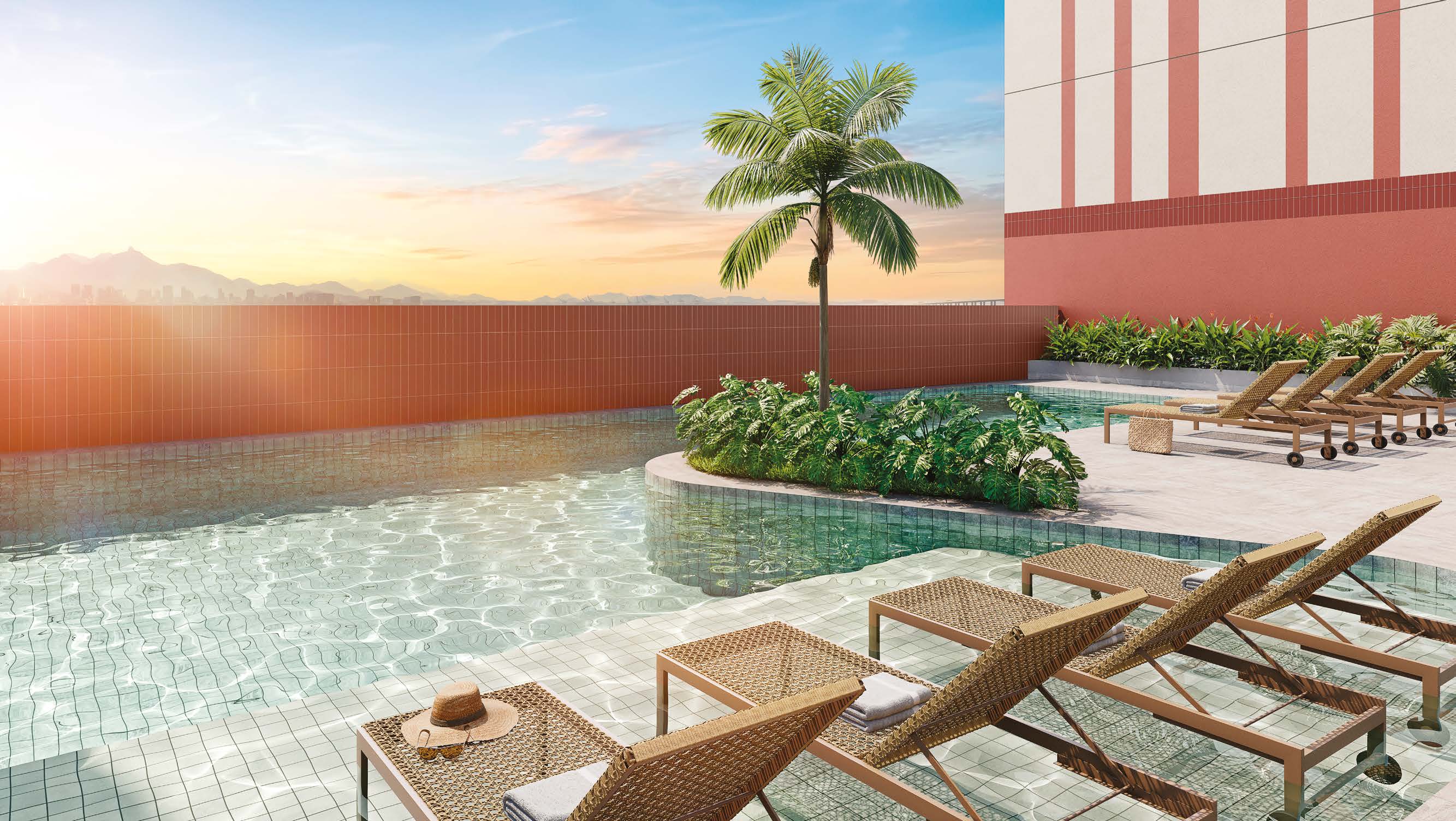 Rooftop com piscina Orla Central